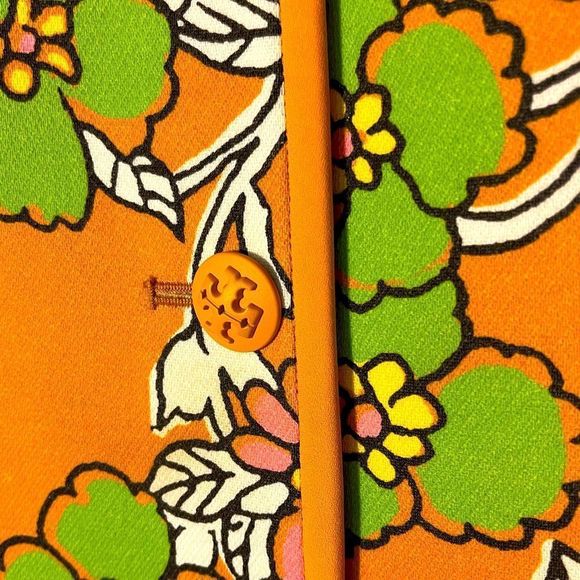 TORY BURCH Wallpaper Floral Twill Nadia Retro Mini Dress Nostalgic Vacation 4 - Picture 4 of 16